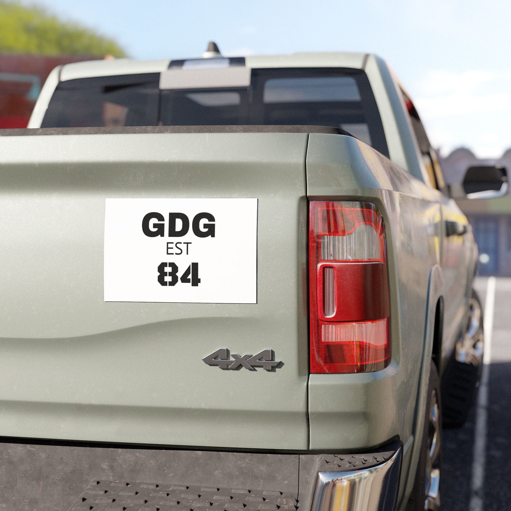 GDG EST 84 Car Magnet — Custom Retro Numbered Magnetic Decal