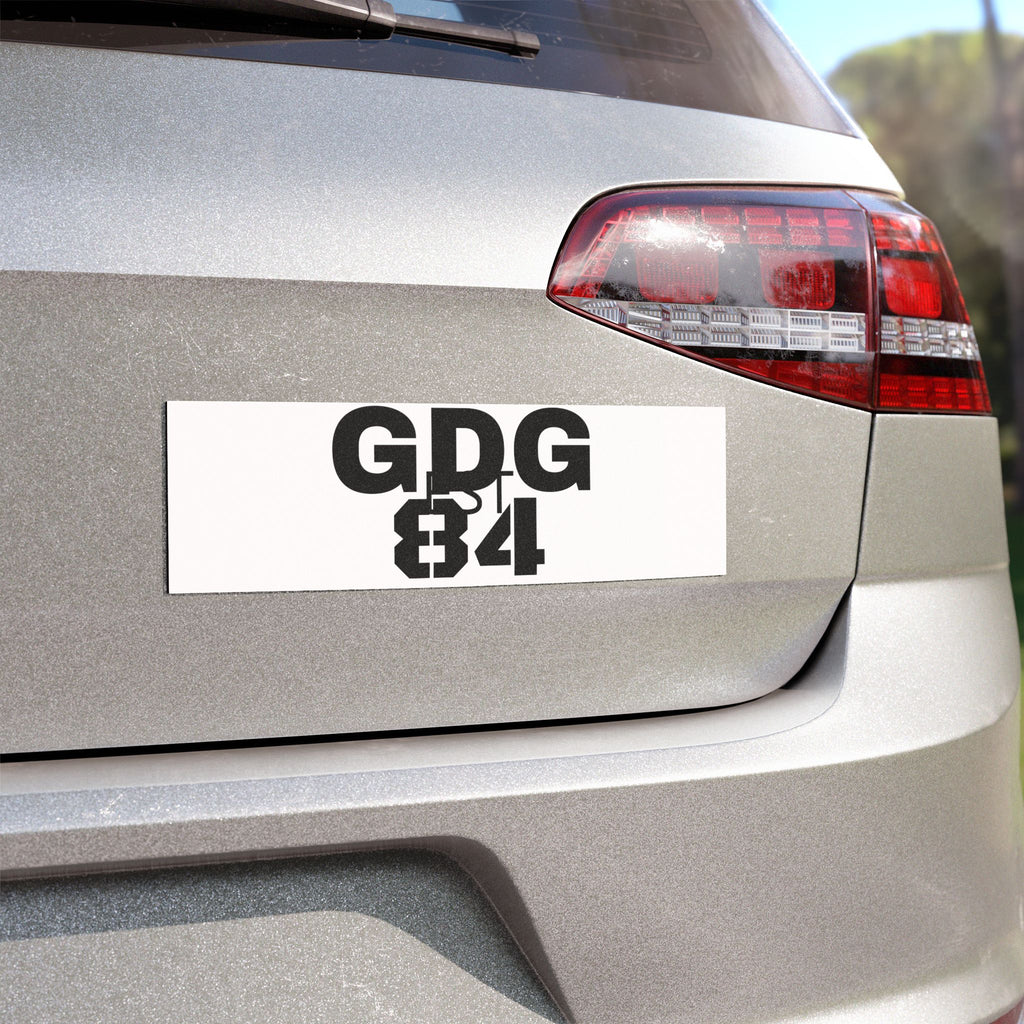 GDG EST 84 Car Magnet — Custom Retro Numbered Magnetic Decal