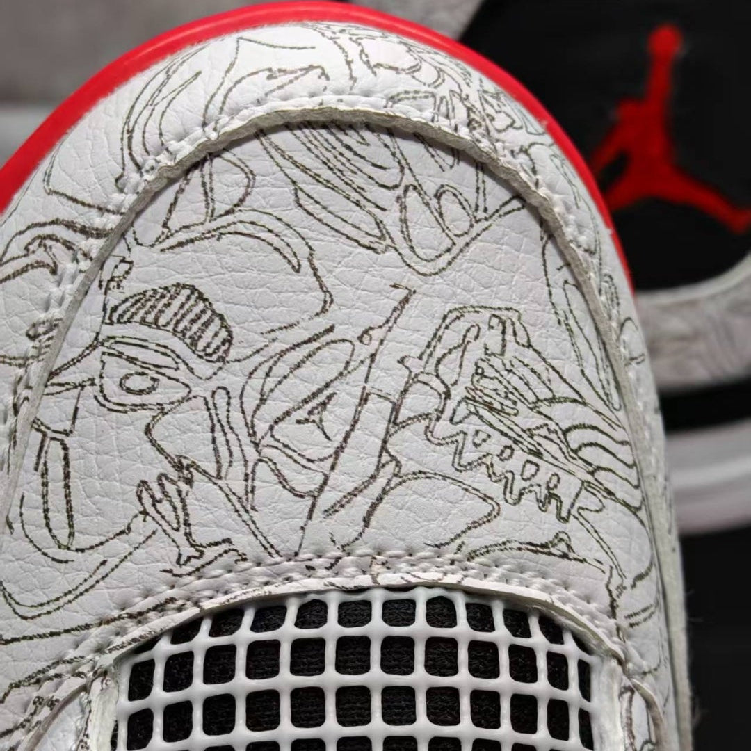 Air Jordan 4 Retro 'Laser Wings' – White/Red/Black121s all sizes