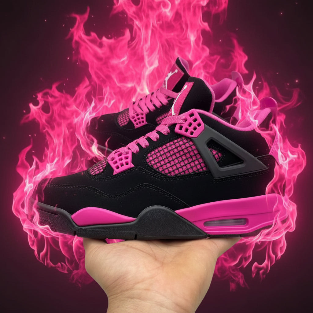 Air Jordan 4 Retro 'Vivid Pink' – Black/Fierce Pink121s