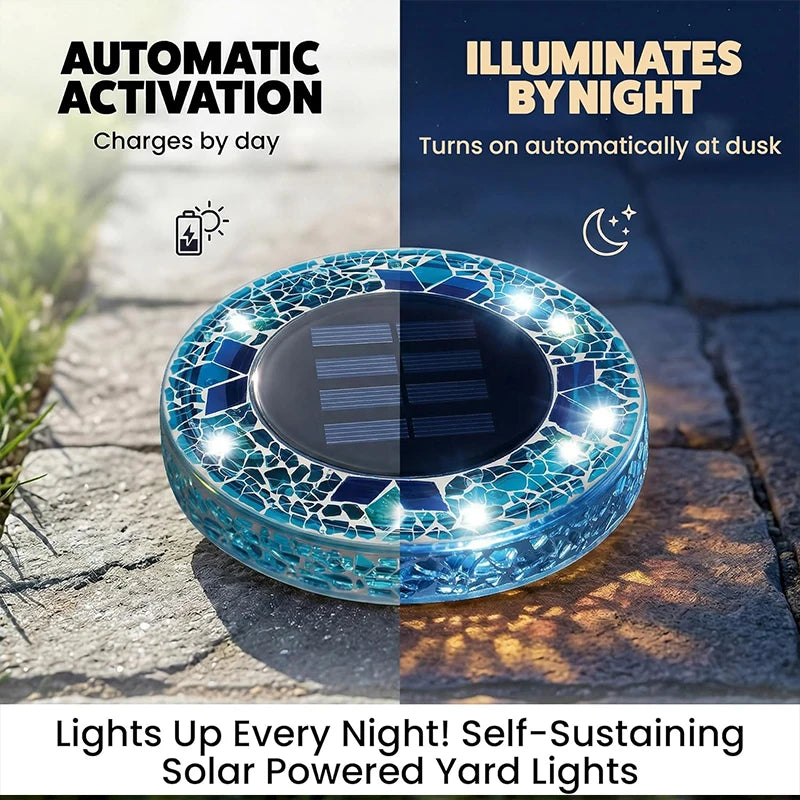 GlowPath™ Solar Lights ✨🌙 — Mosaic Beauty for Every Pathway
