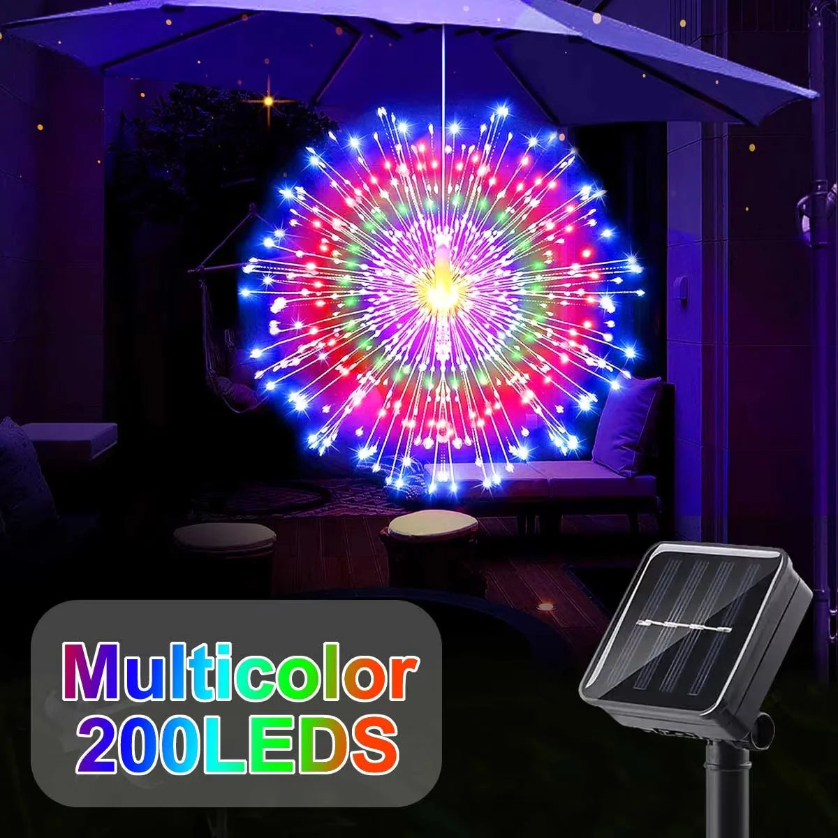 Lampes solaires SparkBloom™ 🎆✨ — Éclat de feu d'artifice, zéro coût énergétique