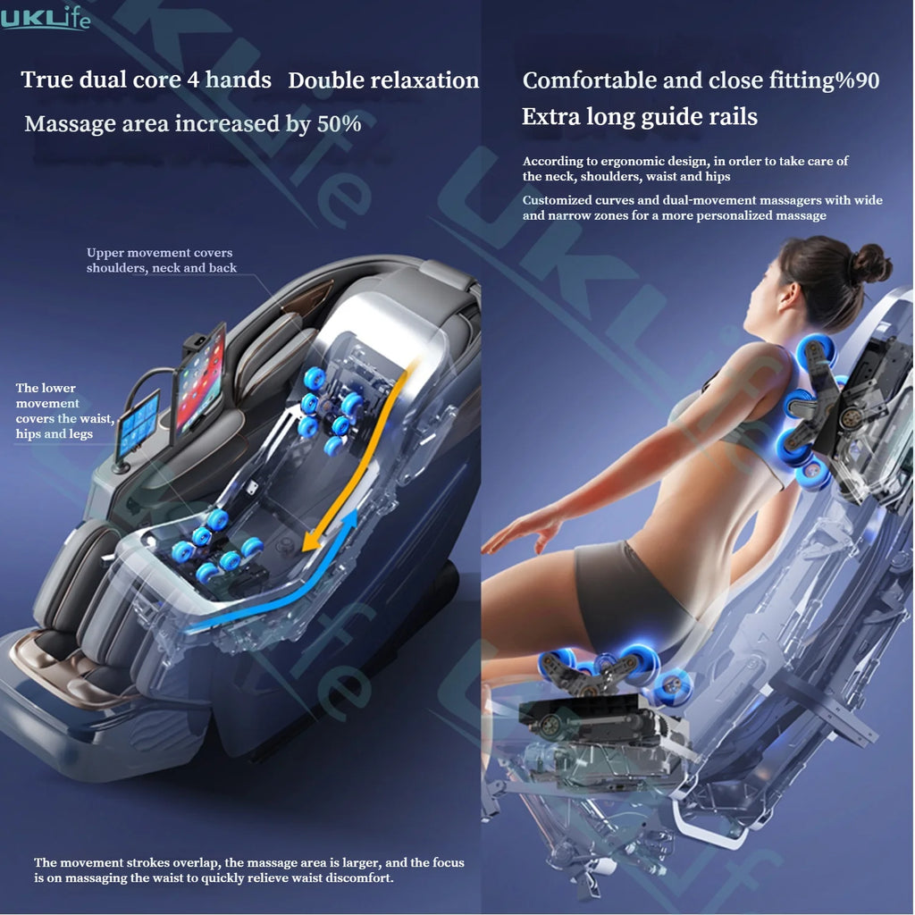 Lovely Homes Full Body Massage Chair Golden