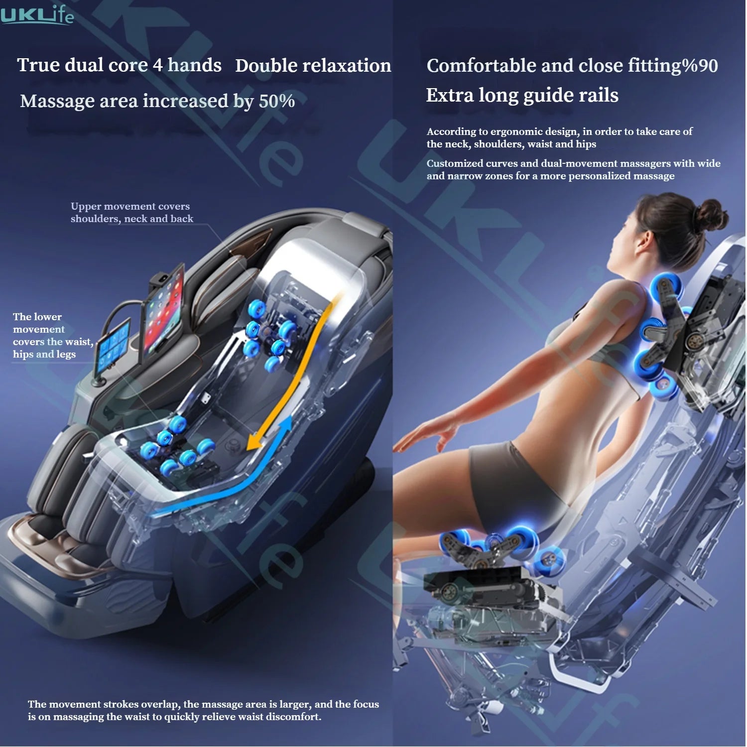 Lovely Homes Full Body Massage Chair Golden
