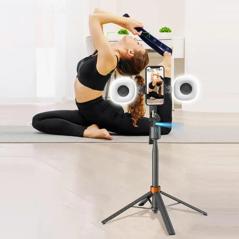 TrackShot™ Smart Tripod 📸✨ — Auto Face Tracking + Fill Lights