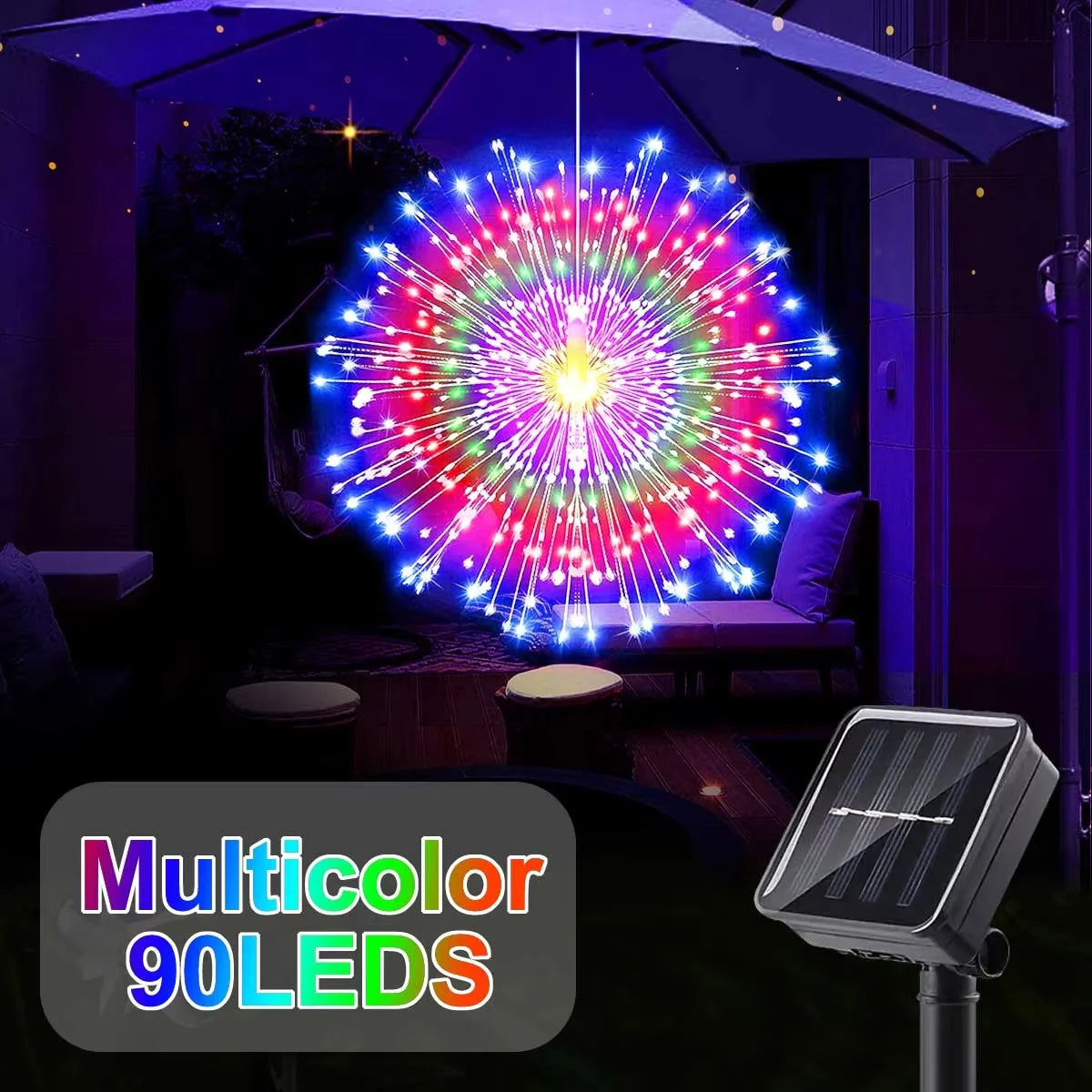 Lampes solaires SparkBloom™ 🎆✨ — Éclat de feu d'artifice, zéro coût énergétique