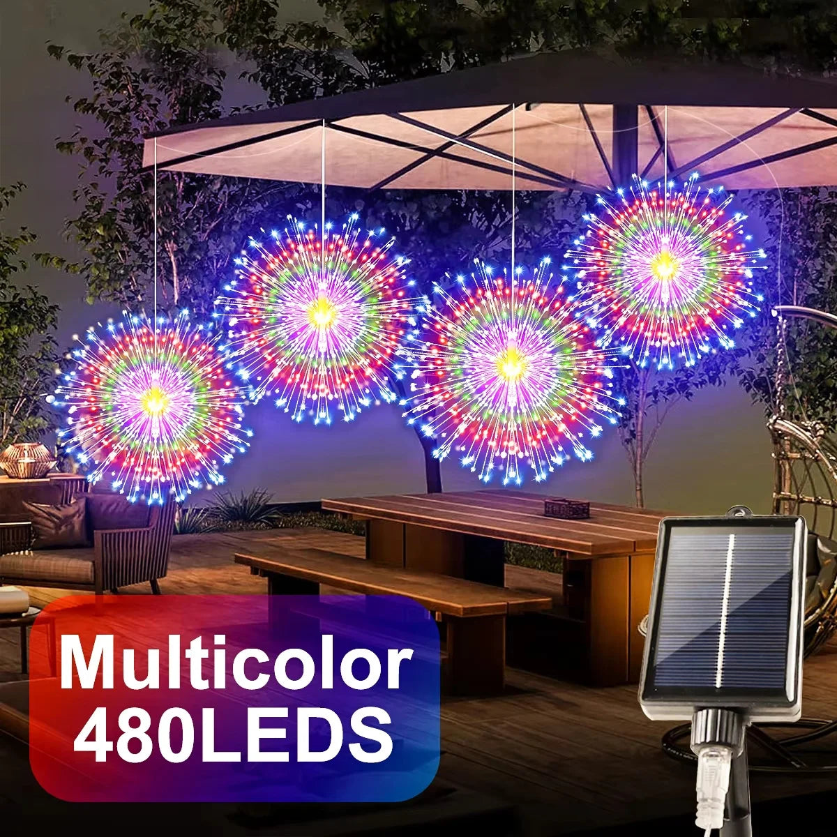 Lampes solaires SparkBloom™ 🎆✨ — Éclat de feu d'artifice, zéro coût énergétique