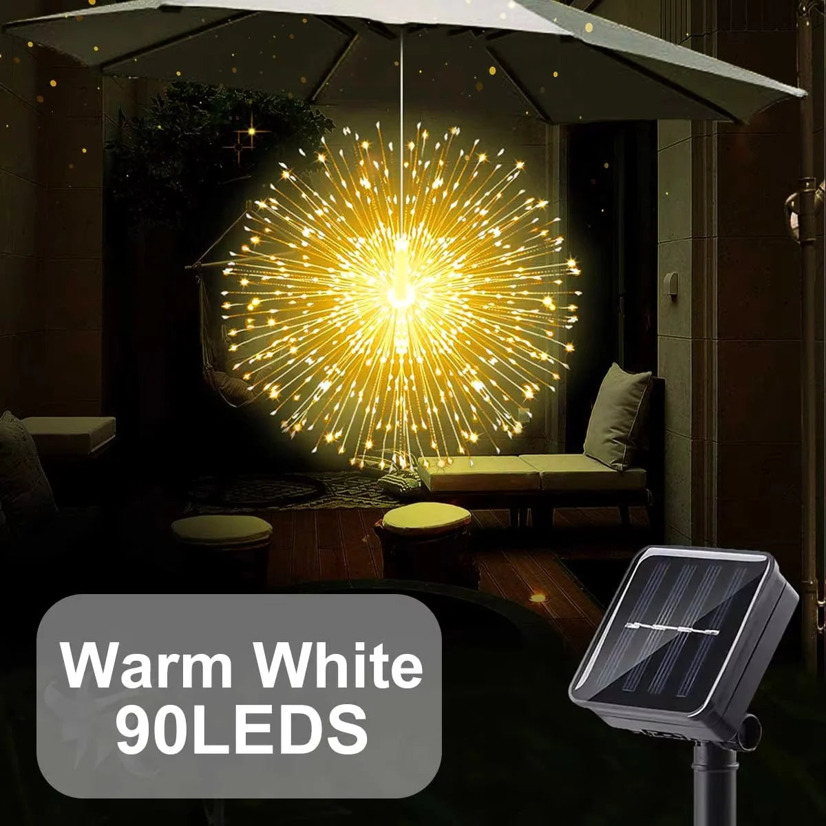 Lampes solaires SparkBloom™ 🎆✨ — Éclat de feu d'artifice, zéro coût énergétique